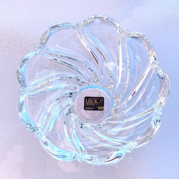 Mikasa Germany Peppermint Clear Small Crystal Candy Dish / Nut Bowl - Picture 5 of 6